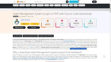 26  Hotel Management System project in PHP with Source Code download