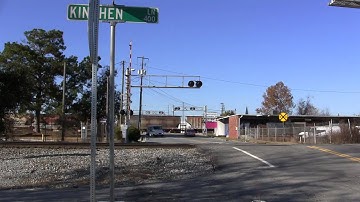 CSX GP40-2 6472 leads CSX A783-28 through downtown Valdosta, GA