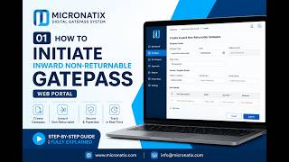 1- How to Initiate Inward Non-Returnable Gatepass | Web Portal | Fully Explained