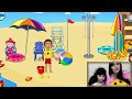 СМЕШНОЕ ВИДЕО на пляже как МАМА БЕРЕМЕННА  для детей KIDS CHILDREN My town игровой мультик