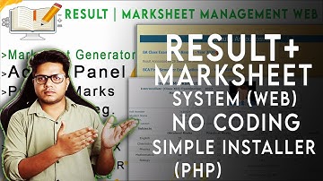 Student result management system with Marksheet in PHP | School and college marksheet | Web software