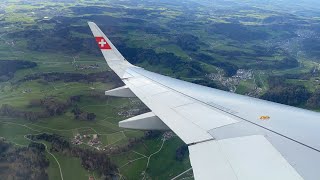 SWISS A320neo Windy Afternoon landing in Zurich Airport (ZRH)