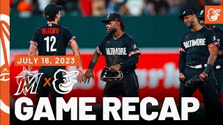 Marlins vs. Orioles Game Recap (7\/16\/23) | MLB Highlights | Baltimore Orioles