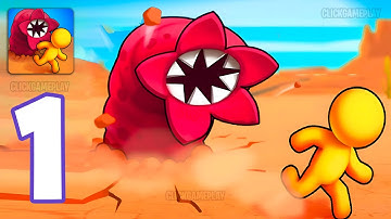 Sandworms Gameplay Walkthrough Part 1 - Tutorial Survive From Sandworms (Android,iOS)