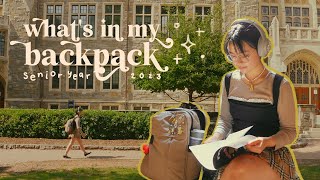 what's in my backpack for senior year of college ✮⋆˙ back to school supplies haul & giveaway