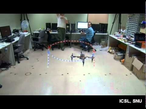 Coordinated flight of two quadrotor UAVs using a nonlinear controller
