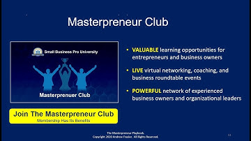 Small Business Pro University -  Join the Masterpreneur Club