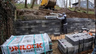 How To Build A Retaining Wall: Step by Step - Full Timelapse