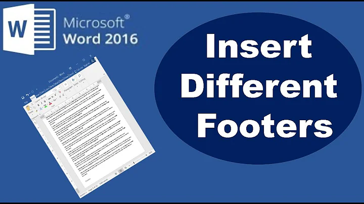 How to Insert Different Footers in Word 2016 Document