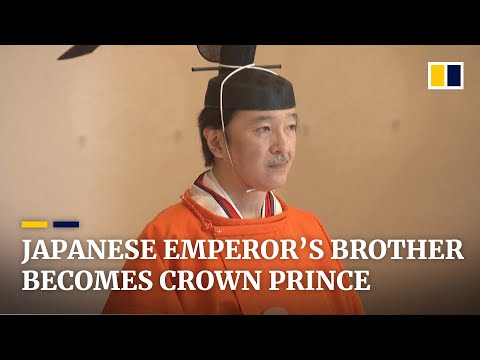 Japanese emperor’s brother Akishino formally becomes crown prince after pandemic delays