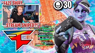 FaZe Sway STREAM SNIPED my tournament and got 30 KILLS... (best controller player)