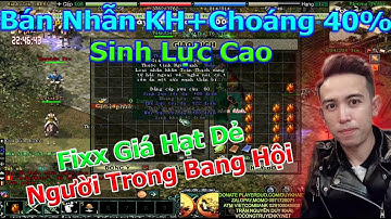 Bán Nhẫn Thủy KH+Choáng40% SL NL Cho AE Bang Giá Hạt Dẻ | Duy Khải Gaming