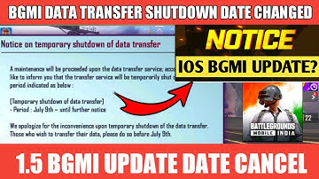 Battlegrounds Mobile India Shutdown Account Data Transfer   Changed | Bgmi 1.5 Update Delay