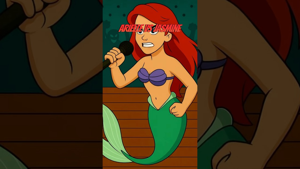 Arielle vs Jasmine 🤯Qui gagne la team ? #disney #aladin #jasmine #lapetitesirene #battlerap