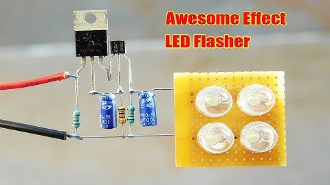 Super Effect LED Flasher Circuit Using TIP41C And 2N2222 Transistor