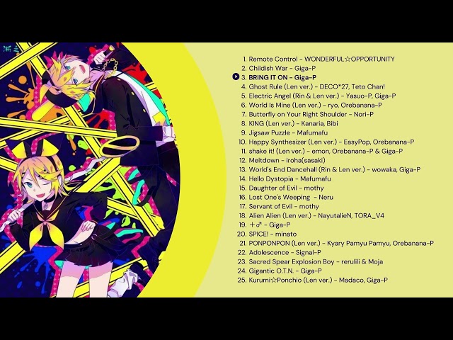 A vocaloid playlist but it's only Rin & Len songs/covers class=