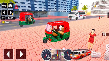 Tuk Tuk auto rickshaw driver 3D game - #173 auto rickshaw driving game - Android iOS Gameplay