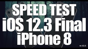 Speed Test : iOS 12.3 Final on iPhone 8 vs iOS 12.2 (Build 16F156)