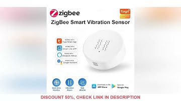 ZigBee Tuya Smart Vibration Tilt Sensor Real Time Monitoring Door Window Detection Alarm Smart Home