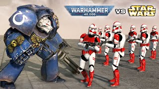 SPACE MARINES vs CLONE TROOPERS - Warhammer 40k vs Star Wars Battle