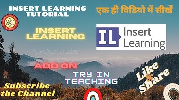 Insert Learning Tutorial in Hindi. All in One video.