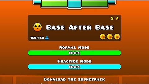 Geometry Dash Level 5: Base after Base with all three coins