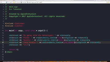 C++ mit Xcode programmieren - So genau sind die Datentypen float, double und long double