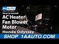 How To Install Replace AC Heater Fan Blower Motor Honda Odyssey 1999-2004 1A Auto