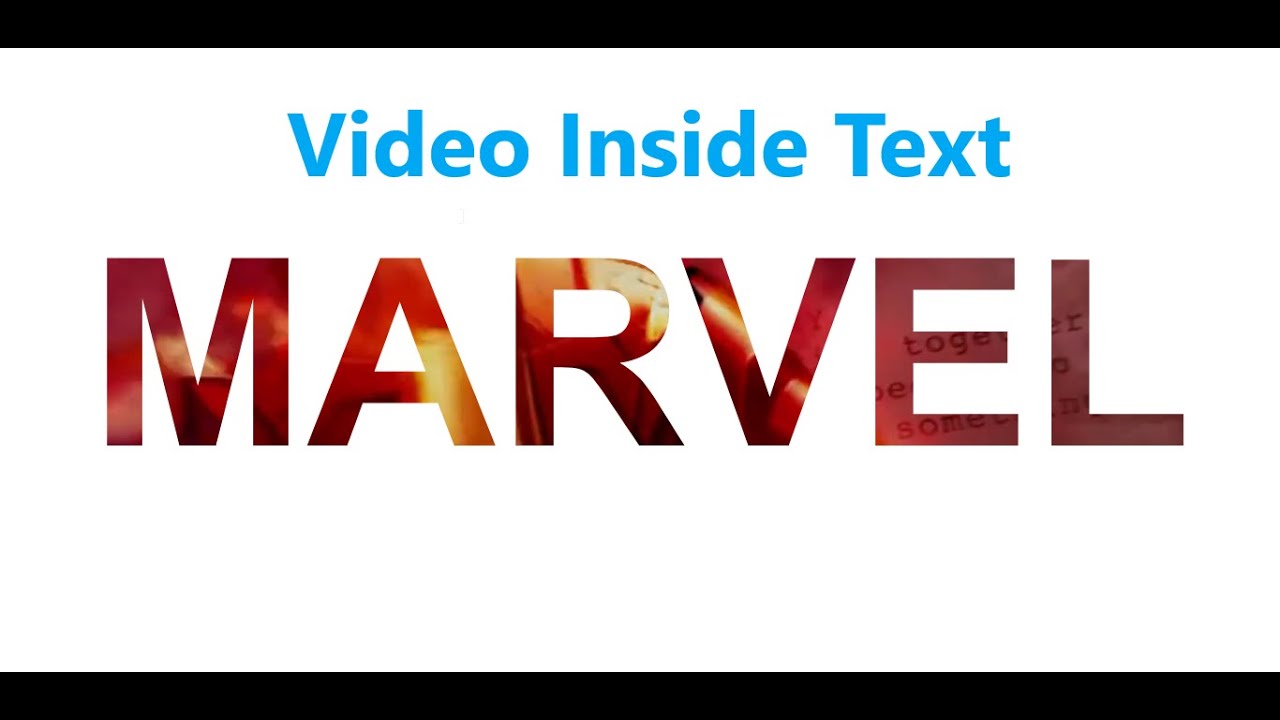 Place Video Inside Text | HTML & CSS - YouTube