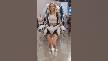 Wearable Drone Suit Demo at Expo. #robotics #dronesuit #futuretech #robotexpo