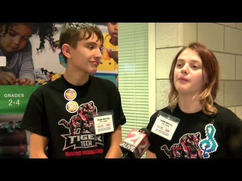 Bluffton Harrison Middle School Students talk about First LEGO League Semi-State Tournment