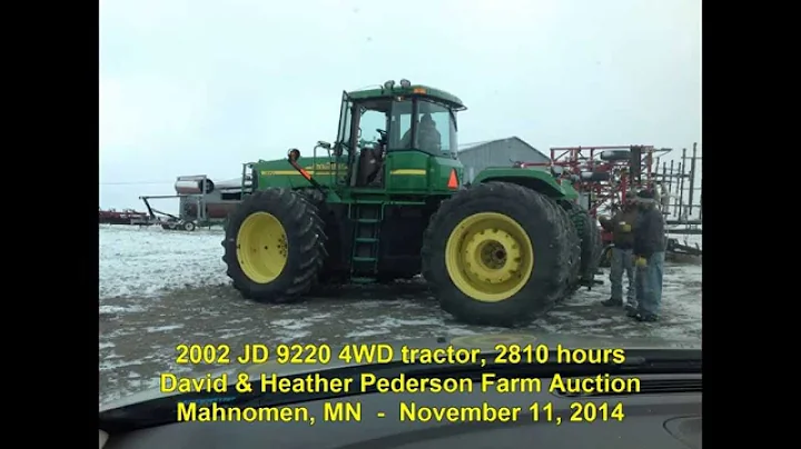 2002 John Deere 9220 4WD Tractor with 2,810 Hours