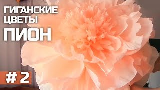 ГИГАНТСКИЕ ростовые цветы. Пион (часть II) / Giant paper flowers | Peony | Part 2