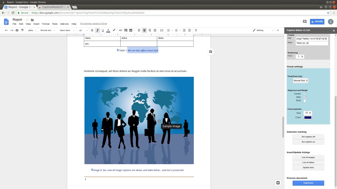 Caption Maker Examples of use YouTube