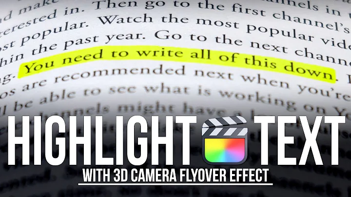 Create Stunning Highlighter Effect in Videos