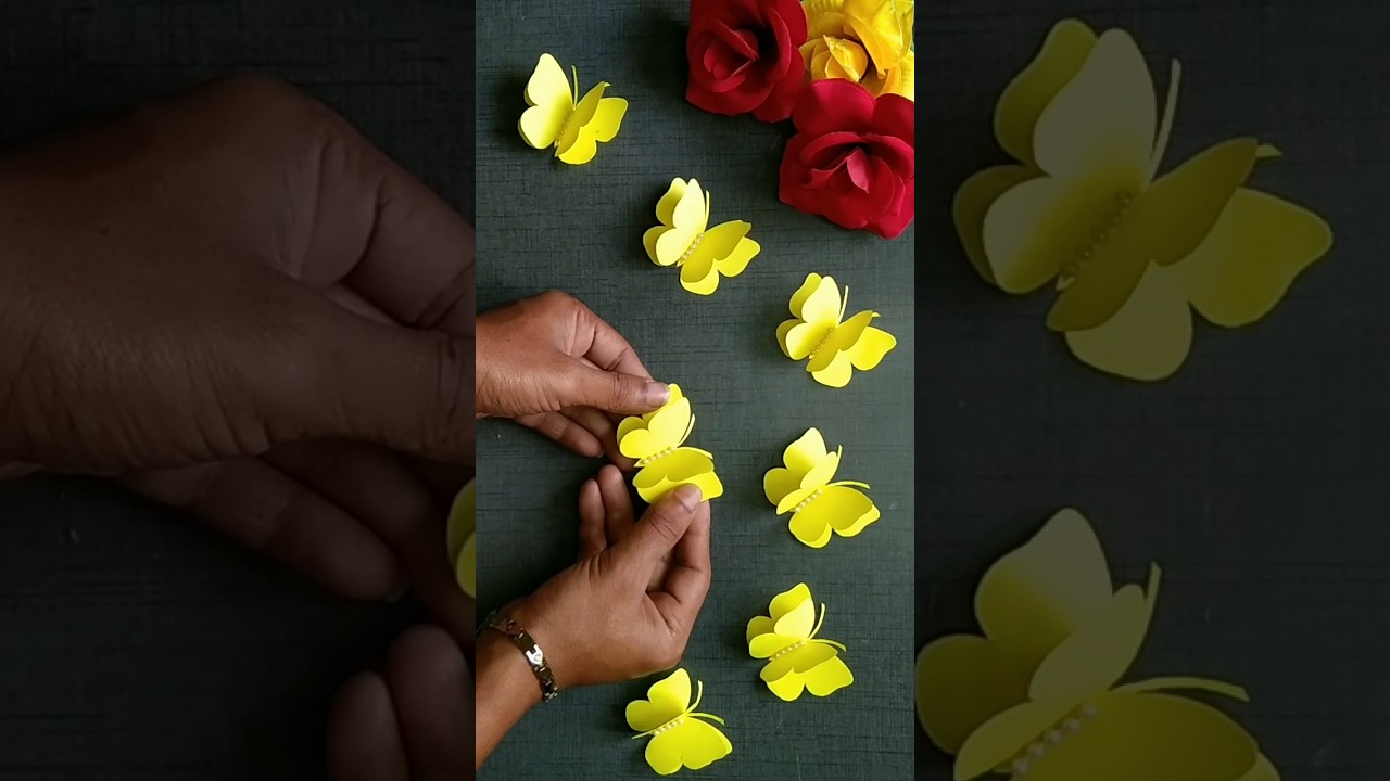 Beautiful Butterfly Craft Ideas #youtubeshorts #shorts #viralshorts #diy#craft #ashortaday #trending