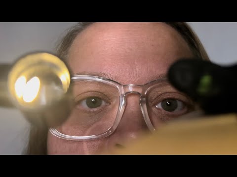 ASMR MEDICAL ENT, CRANIAL NERVE, & Full EYE EXAM | Sense of Touch Testing | Scalp Check & Measuring