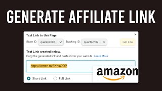 How To Generate Amazon Affiliate Link (Step By Step)