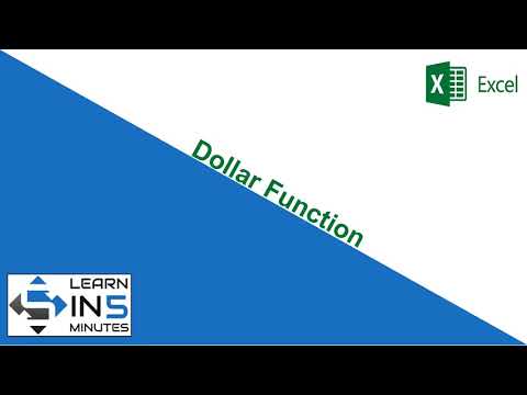 Dollar Function in Microsoft Excel