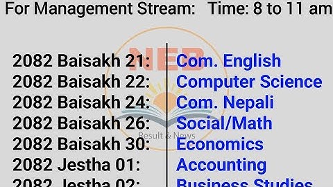 Class 12 ( NEB) Exam Routine 2082#exam #examroutine #noteswithnazni #education #neb