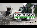 Concrete Mixing Bucket Backhoe Loader Application