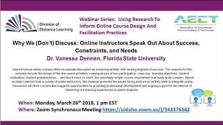 [AECT DDL Webinar] Why we (don't) discuss