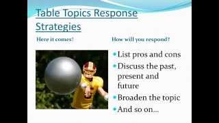 Toastmasters 101 Impromptu Speaking Course