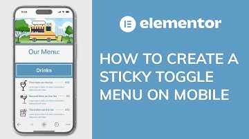 Sticky Toggle Mobile Menu [Elementor Tutorial]