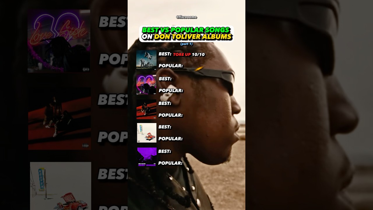 Don Tolivers BEST vs POPULAR Songs