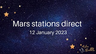 Mars stations direct - 12 January 2023