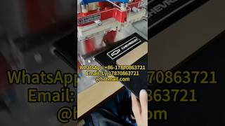 Stamping PVC TPU trademark Logo on automotive carpet floor mat by high frequency machine#carfloormat