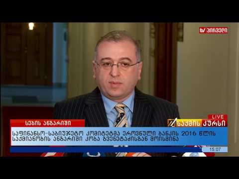 საფინანსო საბიუჯეტო კომიტეტმა სების 2016 წლის საქმიანობის ანგარიში კობა გვენეტაძისგან მოისმინა
