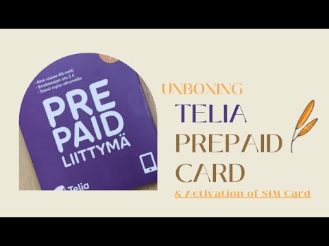 Unboxing SIM card #TELIA Prepaid card #Activation Details & Demo