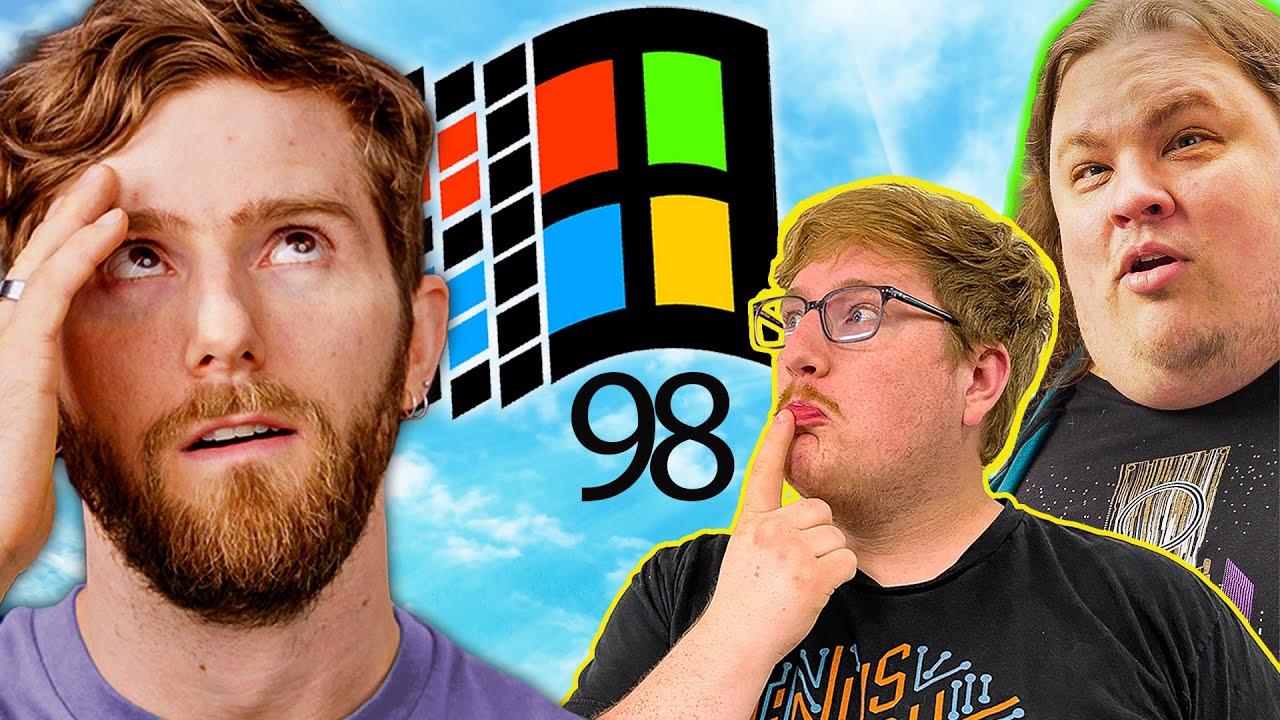 ⁣Young People Try Windows 98